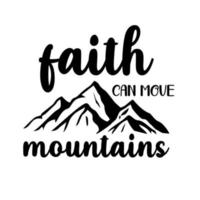 A fé move montanhas vetor