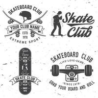 distintivo do clube de skate. ilustração vetorial. vetor