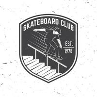 distintivo do clube de skate. ilustração vetorial. vetor