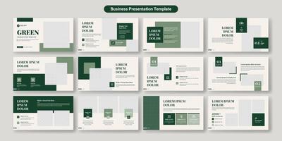 modelo de layout de slides de apresentação criativa com estilo minimalista e uso de conceito moderno para perfil de negócios e relatório anual vetor