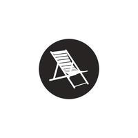 ícone de cadeira de praia vetor