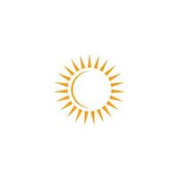 sol - design de símbolo de ilustração vetorial de ícone de verão vetor
