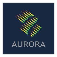 modelo de vetor de ilustração de ícone de design de logotipo aurora