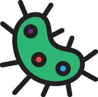 vetor de ícone de pesquisa científica de biologia de bactérias