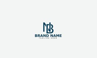 elemento de branding gráfico de vetor de modelo de design de logotipo nb.