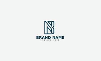 elemento de branding gráfico de vetor de modelo de design de logotipo nb.