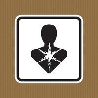 rótulo de símbolo de perigo para a saúde, perigo para a saúde a longo prazo, pictograma de perigo ghs vetor
