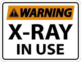 raio-x de aviso em sinal de uso no fundo branco vetor