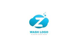 z logo cloud para empresa de branding. carta modelo ilustração vetorial para sua marca. vetor