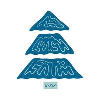 árvore de natal desenhada à mão em estilo doodle vetor