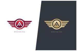 uma marca de ícone de conceito de vetor de logotipo de carta. universal uma marca de logotipo
