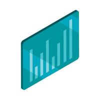 diagrama financeiro isométrico vetor