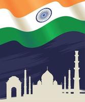 celebração do dia da independência da índia vetor