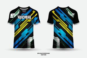 modelo de design de camisa futurista uniforme de clube de futebol camiseta frente e verso vetor