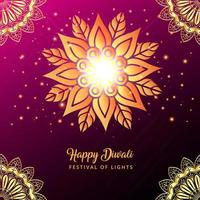 feliz diwali festival de luzes vetor de design de férias com efeito de luz glitter