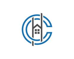 imobiliária letra ch e hc home logo design ilustração de símbolo de vetor criativo.