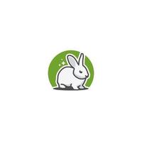 design de conceito de logotipo de coelho. coelho de ilustração vetorial vetor