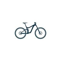 ilustração de conceito simples de bicicleta em declive. bicicleta silhueta vetor