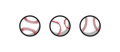 vetor de variação de design simples de bola de beisebol