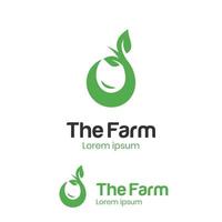 design de logotipo de sementes de plantas de crescimento para agricultura orgânica,elemento vetorial de símbolo de ícone de fazenda vetor