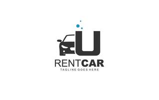 u aluguel de logotipo para empresa de branding. ilustração em vetor modelo de transporte para sua marca.