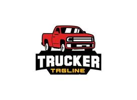 vetor de logotipo de caminhão para empresa de transporte. ilustração vetorial de modelo de equipamento de veículo para sua marca.