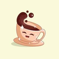 design de ilustração vetorial de ícone de bebida de café delicioso vetor