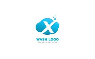 x nuvem de logotipo para empresa de branding. carta modelo ilustração vetorial para sua marca. vetor