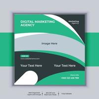 mídias sociais de negócios profissionais postam design de banner quadrado. modelo de vetor de layout moderno. design de banner de agência de marketing digital.