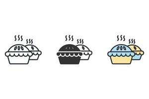 ícones de torta símbolo elementos vetoriais para infográfico web vetor