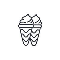 ícones de sorvete simbolizam elementos vetoriais para infográfico web vetor