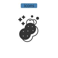 ícones de esponja simbolizam elementos vetoriais para infográfico web vetor