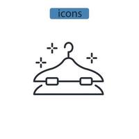 elementos de vetor de símbolo de ícones de cabide para web infográfico