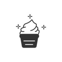 ícones de cupcake simbolizam elementos vetoriais para infográfico web vetor