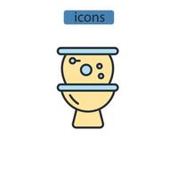 ícones de banheiro símbolo elementos vetoriais para web infográfico vetor