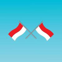 ícone de bandeira da república da indonésia vetor