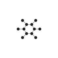 design de símbolo de ilustração vetorial de ícone de molécula vetor