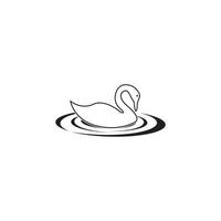 modelo de design de ilustração vetorial de logotipo de cisne vetor