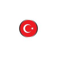 ícone de bandeira da turquia vetor