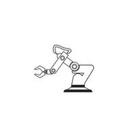 logotipo do robô industrial vetor