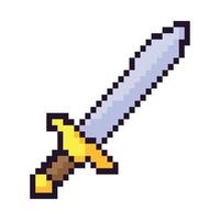 arte de pixel de espada vetor