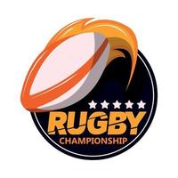 rótulo de campeonato de rugby vetor