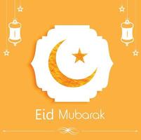 vetor de design de cartão eid mubarak