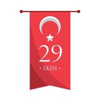 cartaz de ekim cumhuriyet bayrami vetor