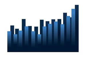 relatório de estatísticas financeiras vetor