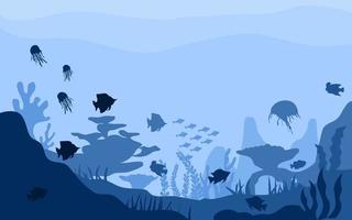 ilustração de fundo de ambiente subaquático