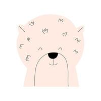 retrato de cão bichon frise a sorrir. ilustração vetorial em um estilo simples. vetor