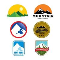 coleção de logotipo de montanha vetor