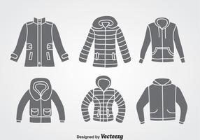 Conjuntos de vetores de inverno e casaco