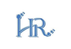 carta hr logotipo e modelo de design de ícone vetor